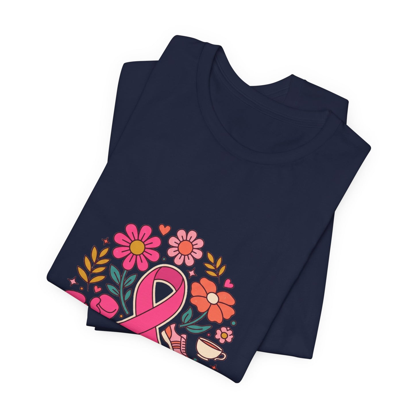Hope Grows Here Ribbon Tee | Breast Cancer Awareness, Pink Floral