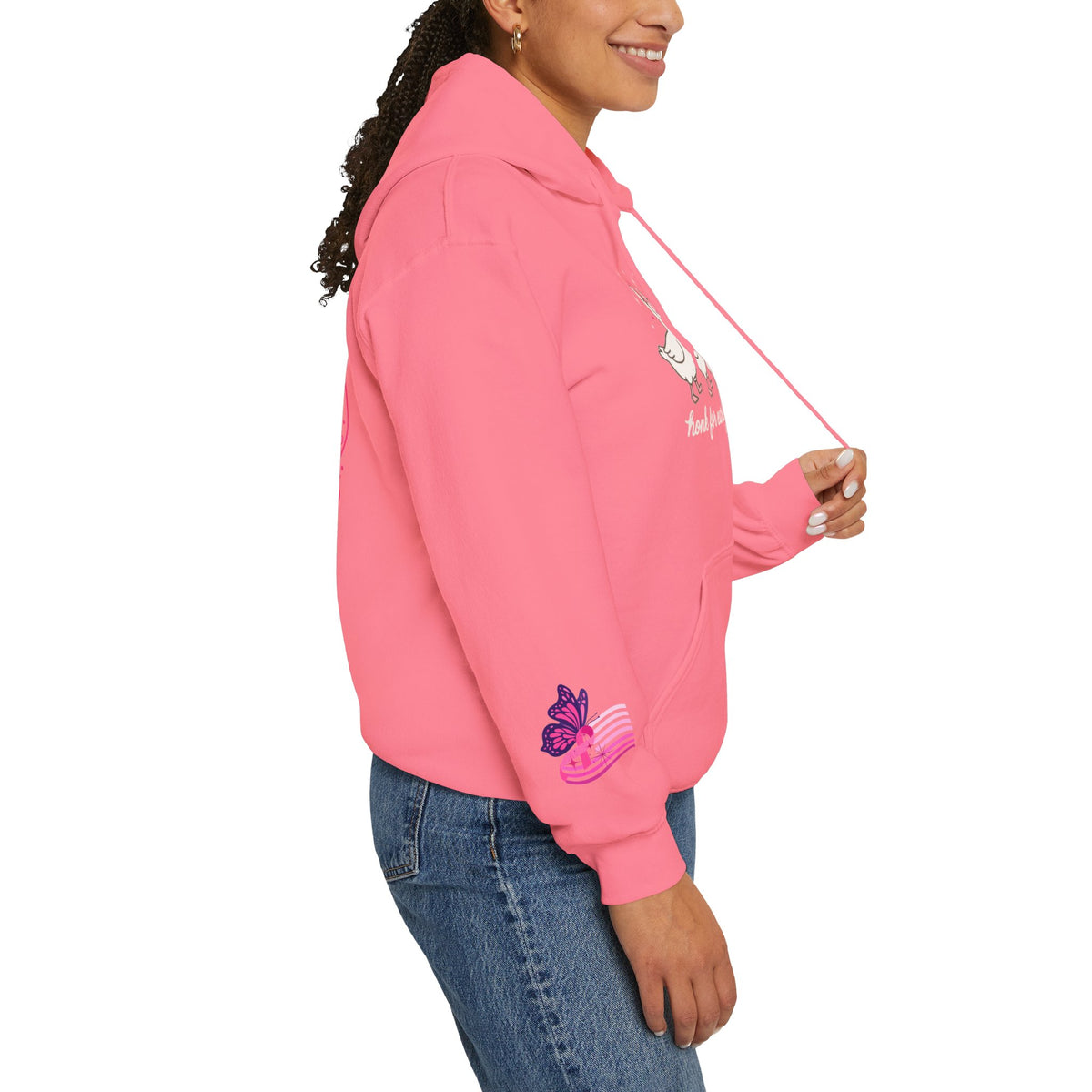 Breast Cancer Ribbon Support Hoodie | Honk for Early Detection | Pink Awareness