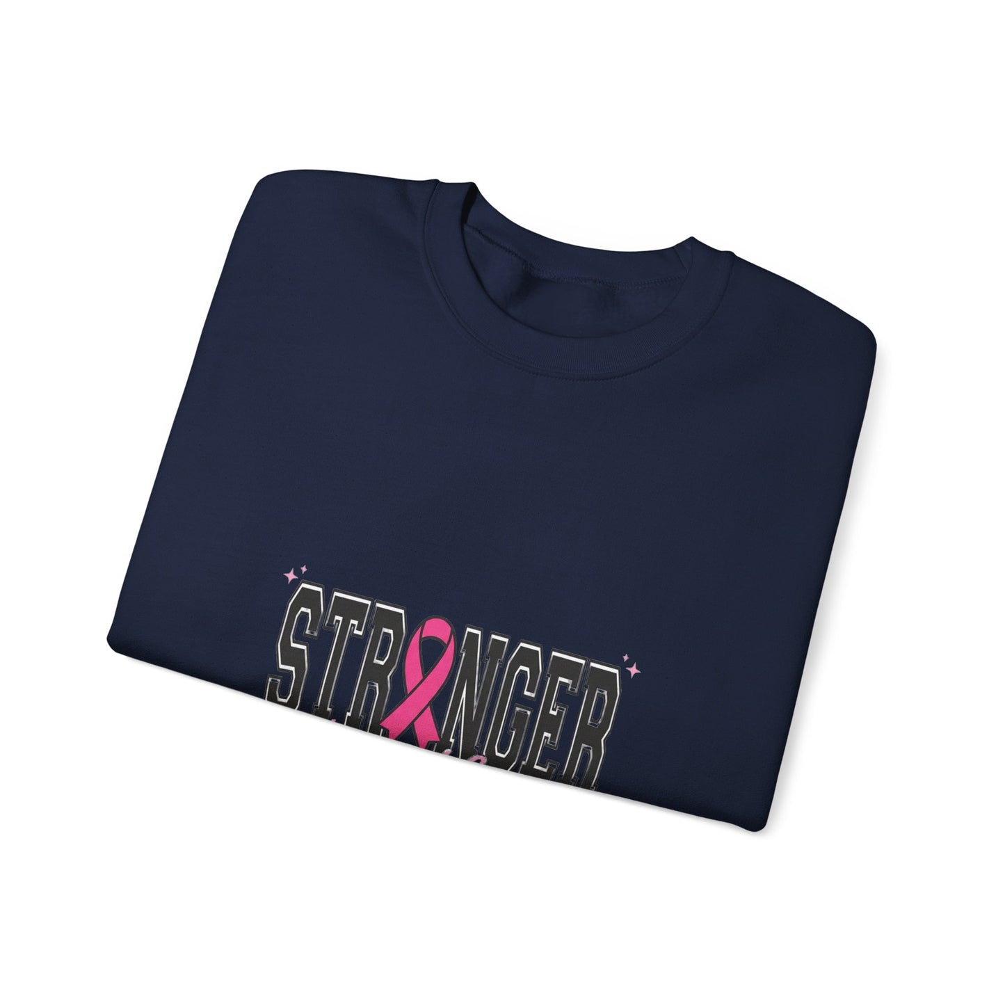 Stronger Together pink ribbon Crewneck Sweatshirt | Breast Cancer Awareness