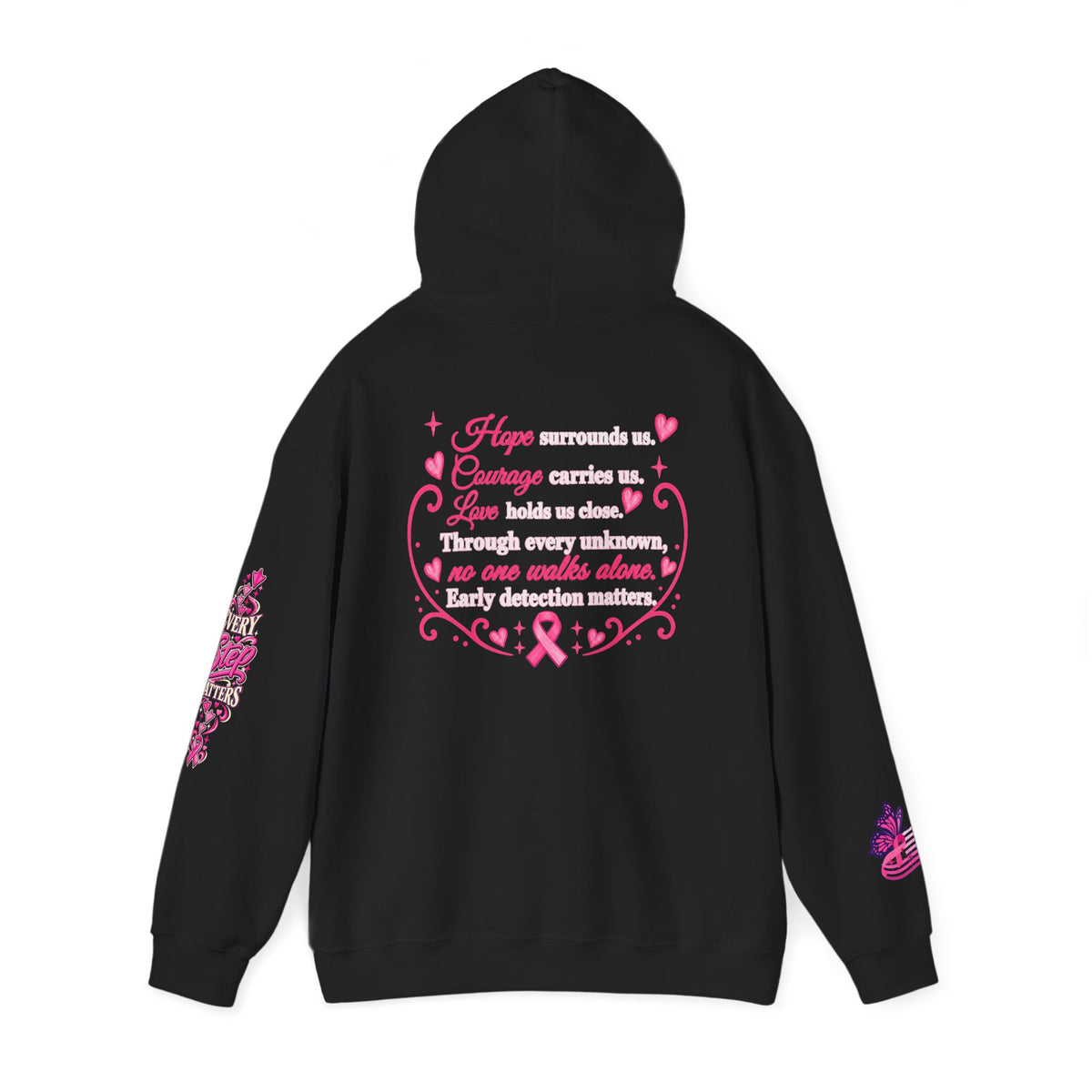 Breast Cancer Ribbon Support Hoodie | Honk for Early Detection | Pink Awareness