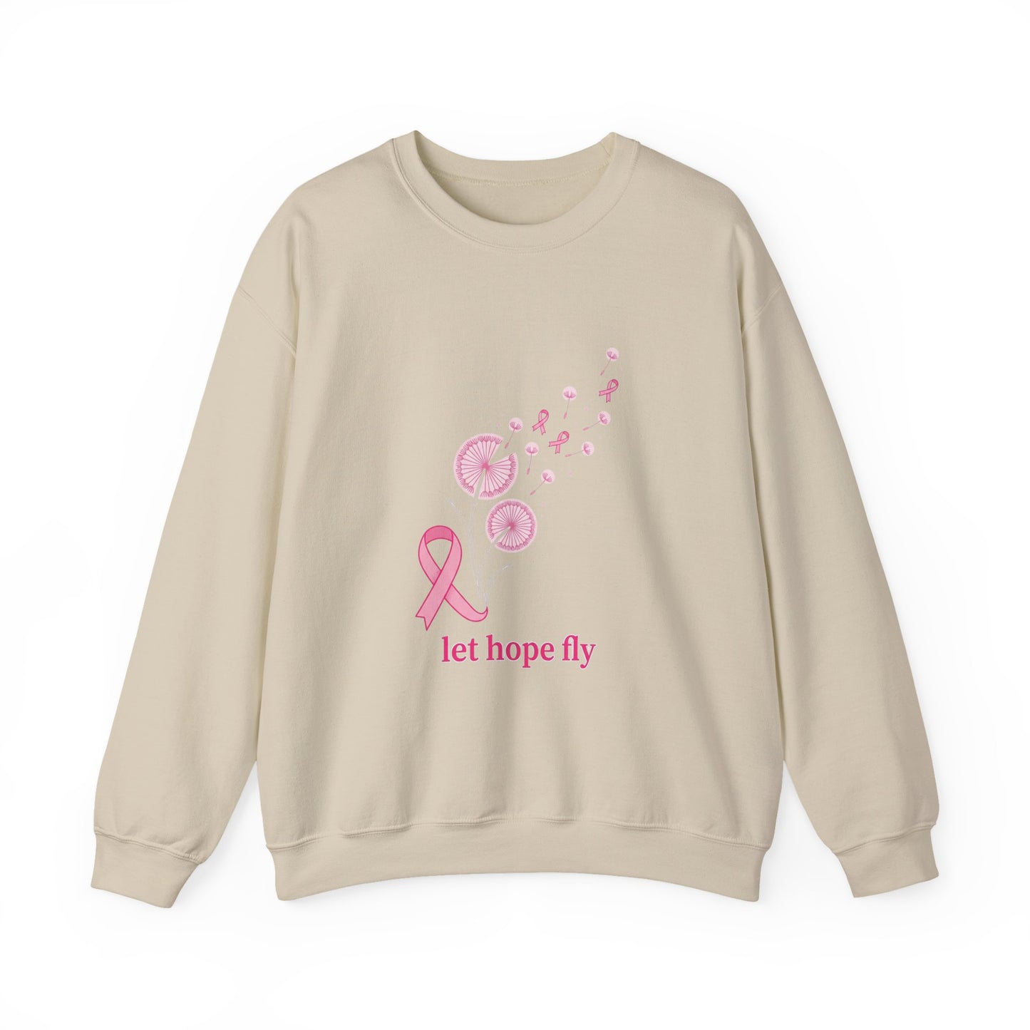 Let Hope Fly ribbon sweatshirt | Breast Cancer Awareness, Pink Ribbon