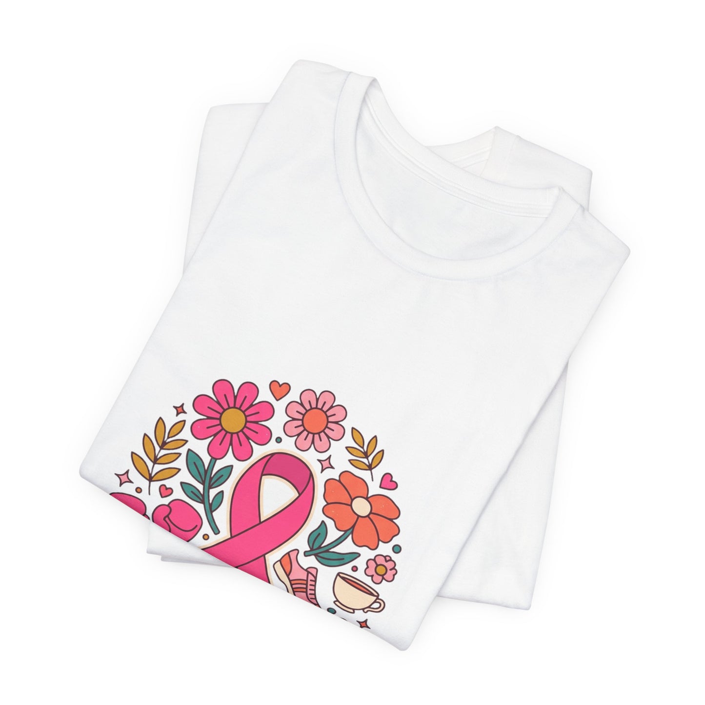 Hope Grows Here Ribbon Tee | Breast Cancer Awareness, Pink Floral
