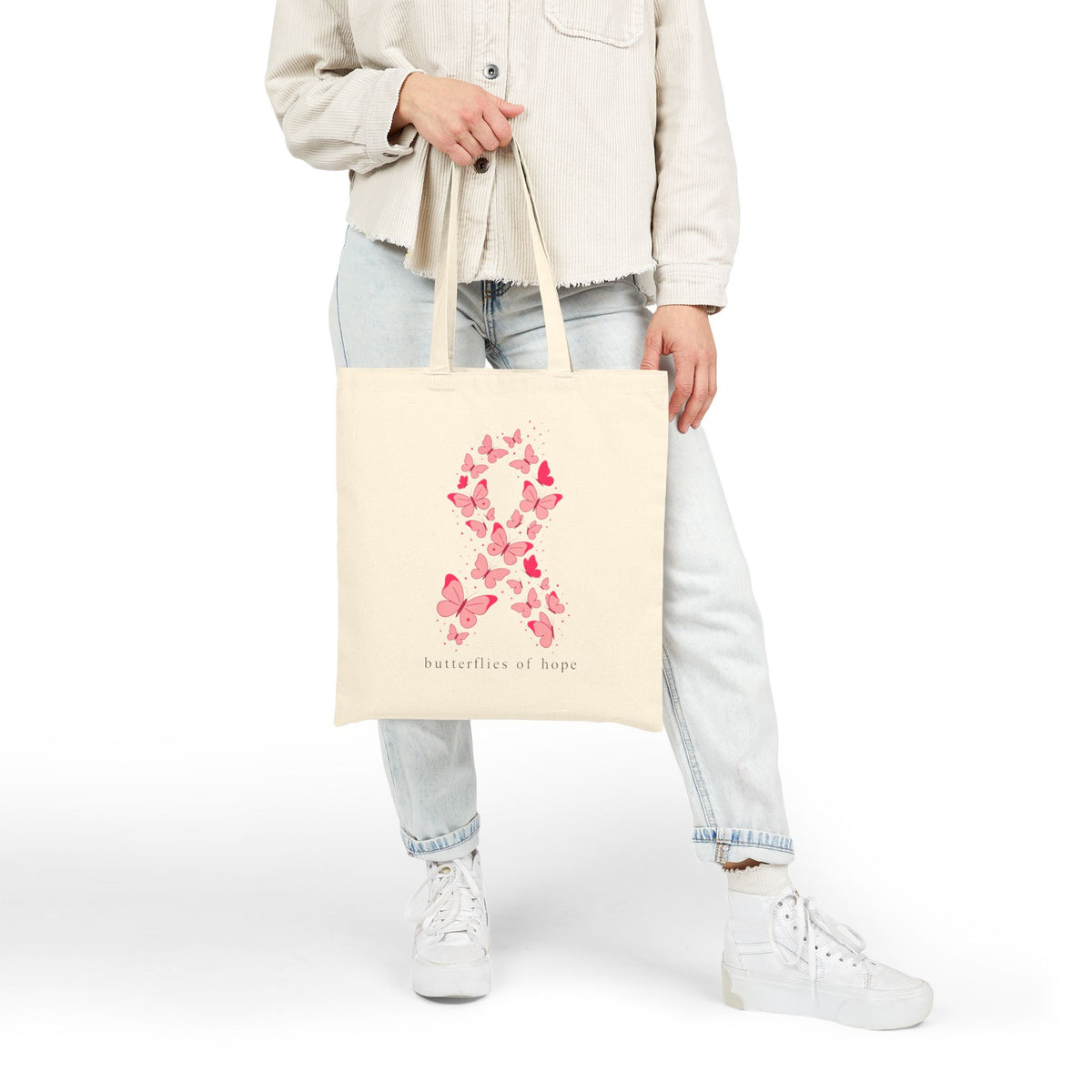 Butterflies of Hope Pink Ribbon Tote | Breast Cancer Awareness