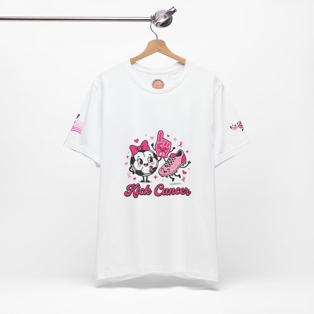 Kick Cancer Pink Ribbon Tee | Breast Cancer Awareness Shirt