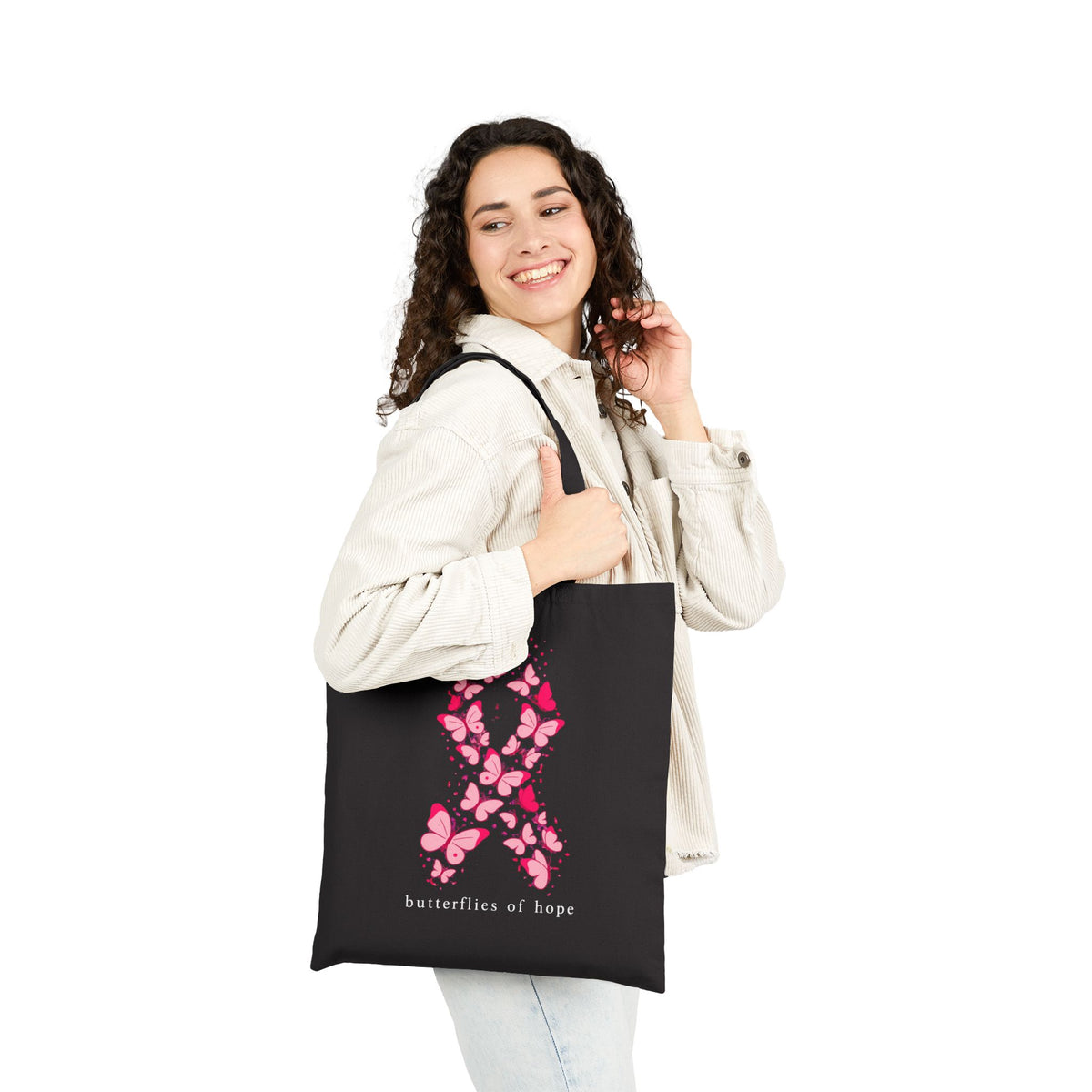 Butterflies of Hope Pink Ribbon Tote | Breast Cancer Awareness