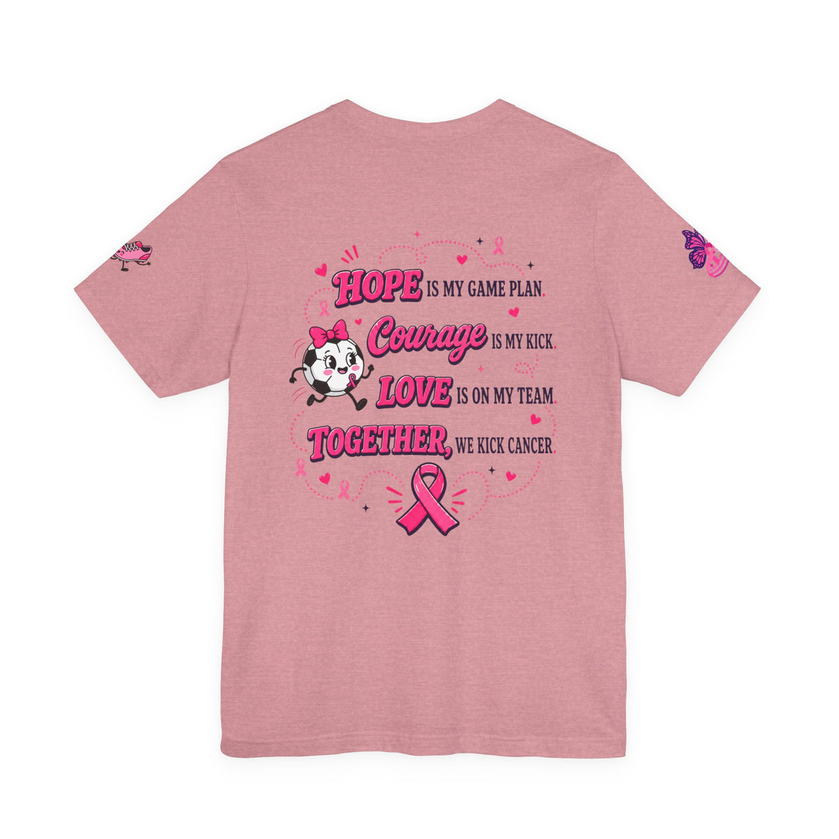 Kick Cancer Pink Ribbon Tee | Breast Cancer Awareness Shirt