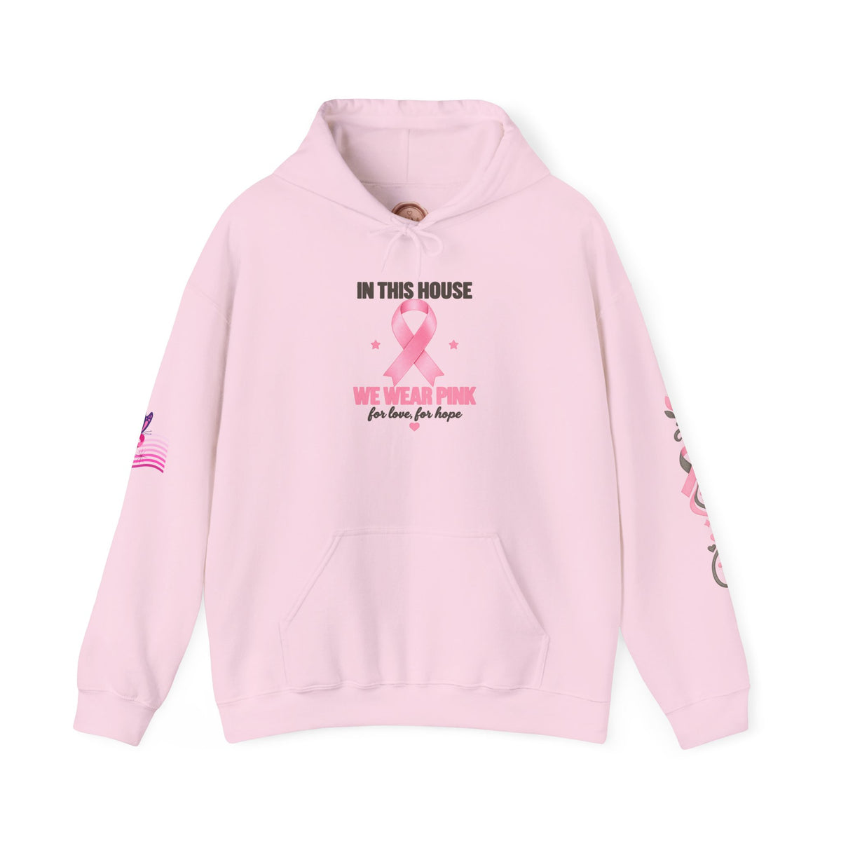 In This House We Wear Pink Hoodie | Breast Cancer Awareness, Faith & Hope