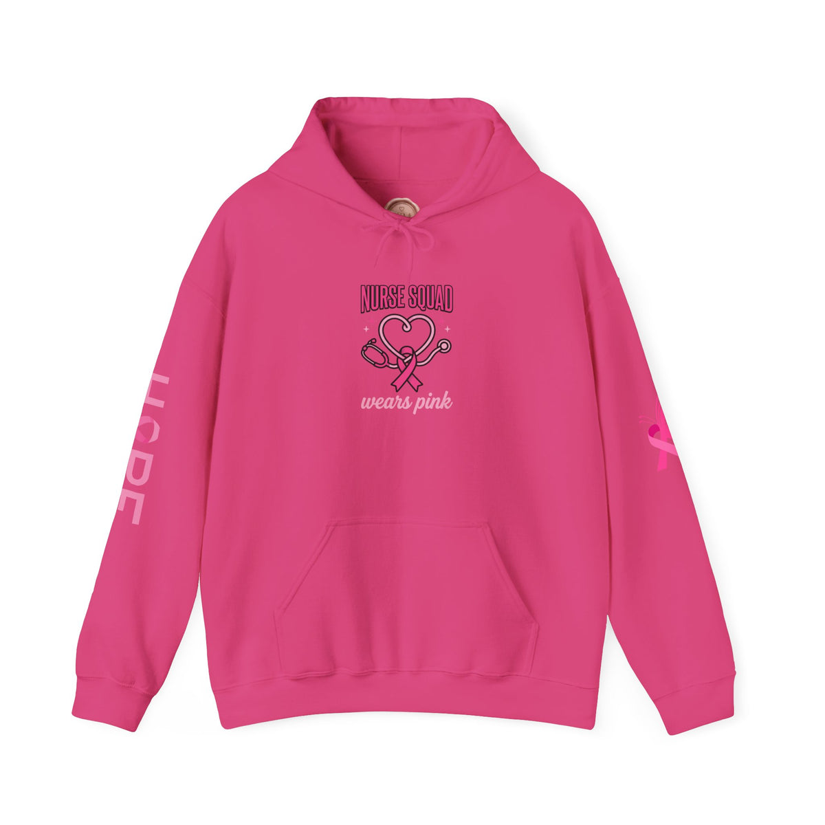 Nurse Squad Wears Pink Hoodie | Breast Cancer Awareness Nurse Pullover | Pink Ribbon Support Hoodie