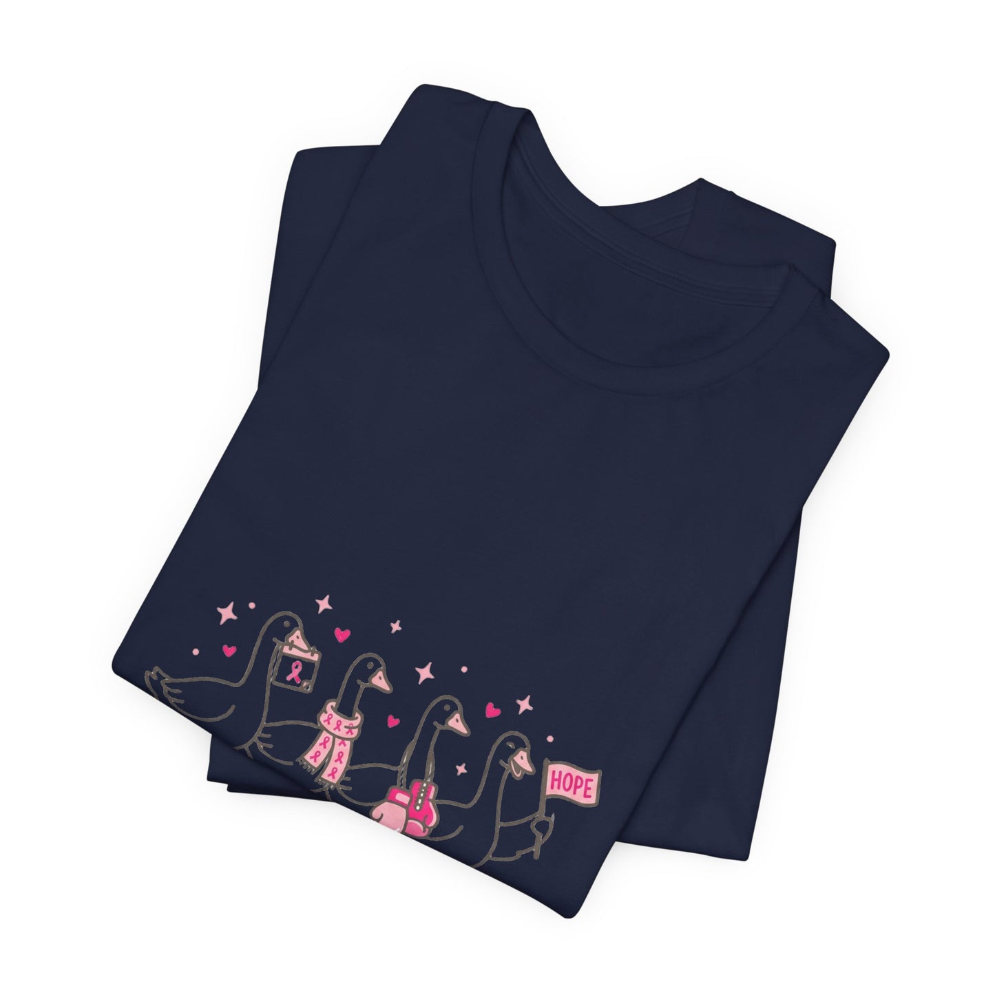 Think Pink Ribbon Ducks T-Shirt | Breast Cancer Awareness, Survivor Support