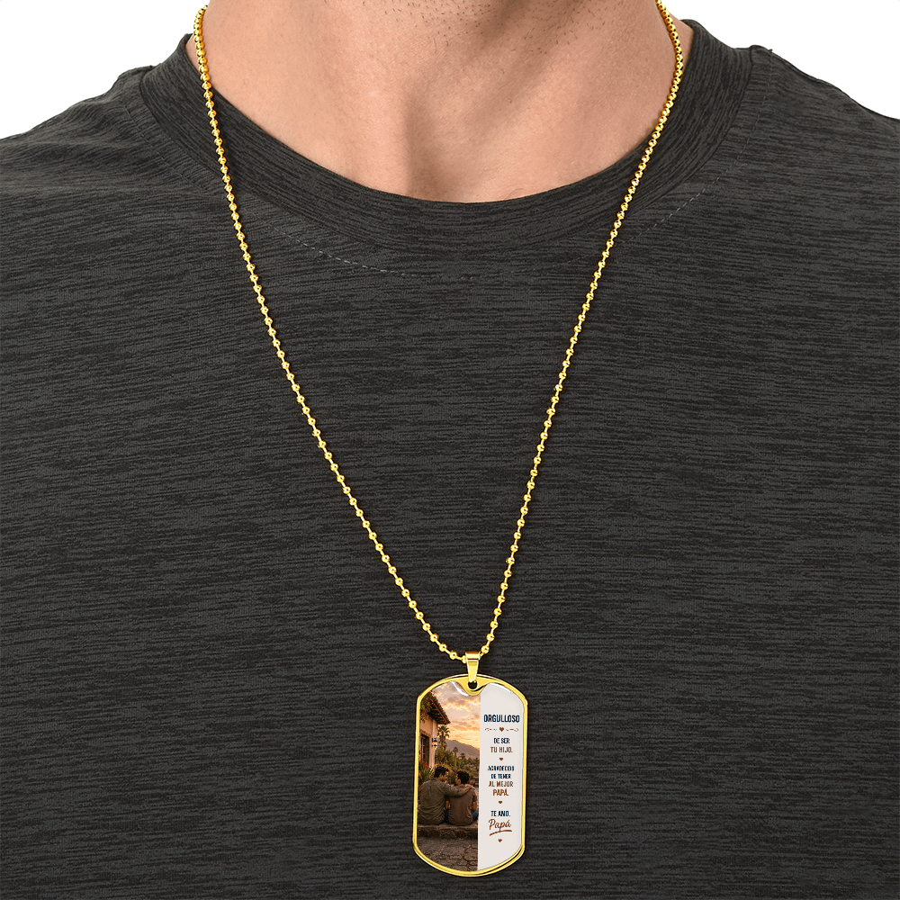 Para Mi Papá – Significas El Mundo Para Mí | Collar Dog Tag De Hijo A Padre