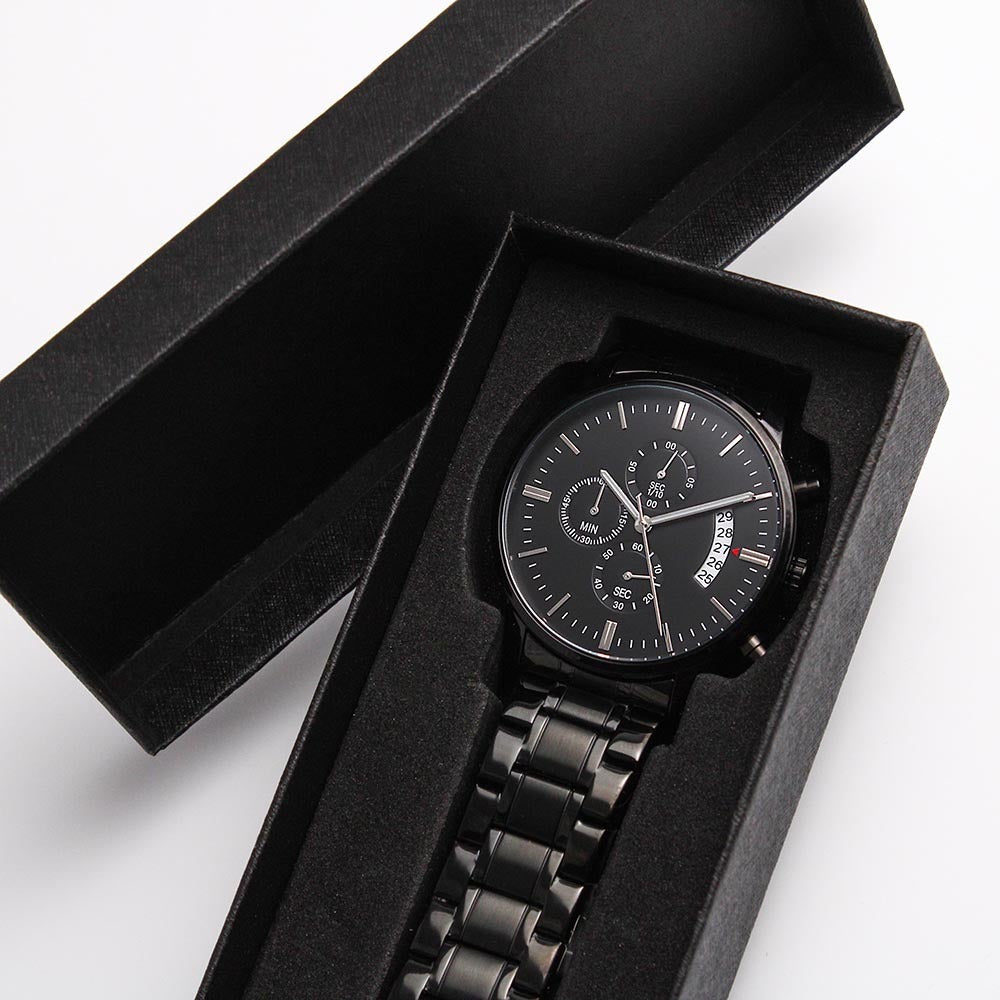 Engraved Chronograph Watch for Dad | Personalized Father's Day Gift | Custom Watch for Him