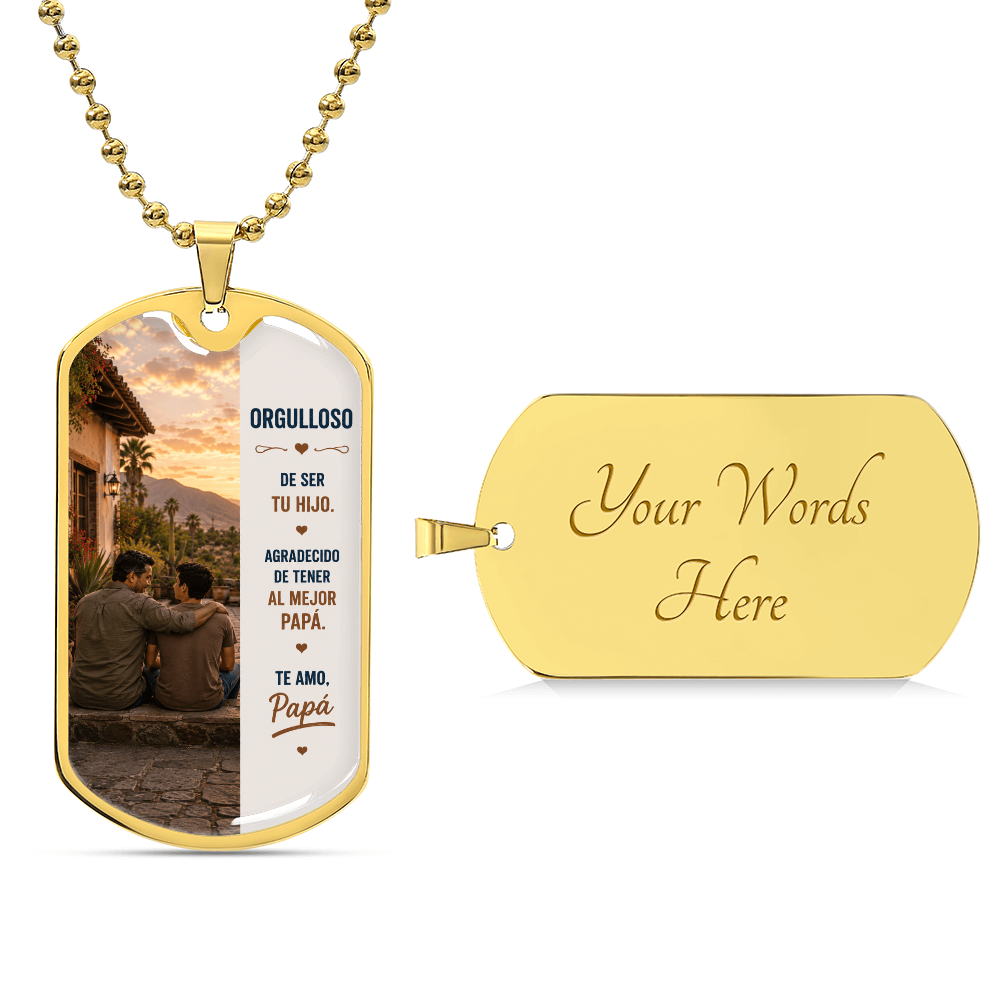 Para Mi Papá – Significas El Mundo Para Mí | Collar Dog Tag De Hijo A Padre