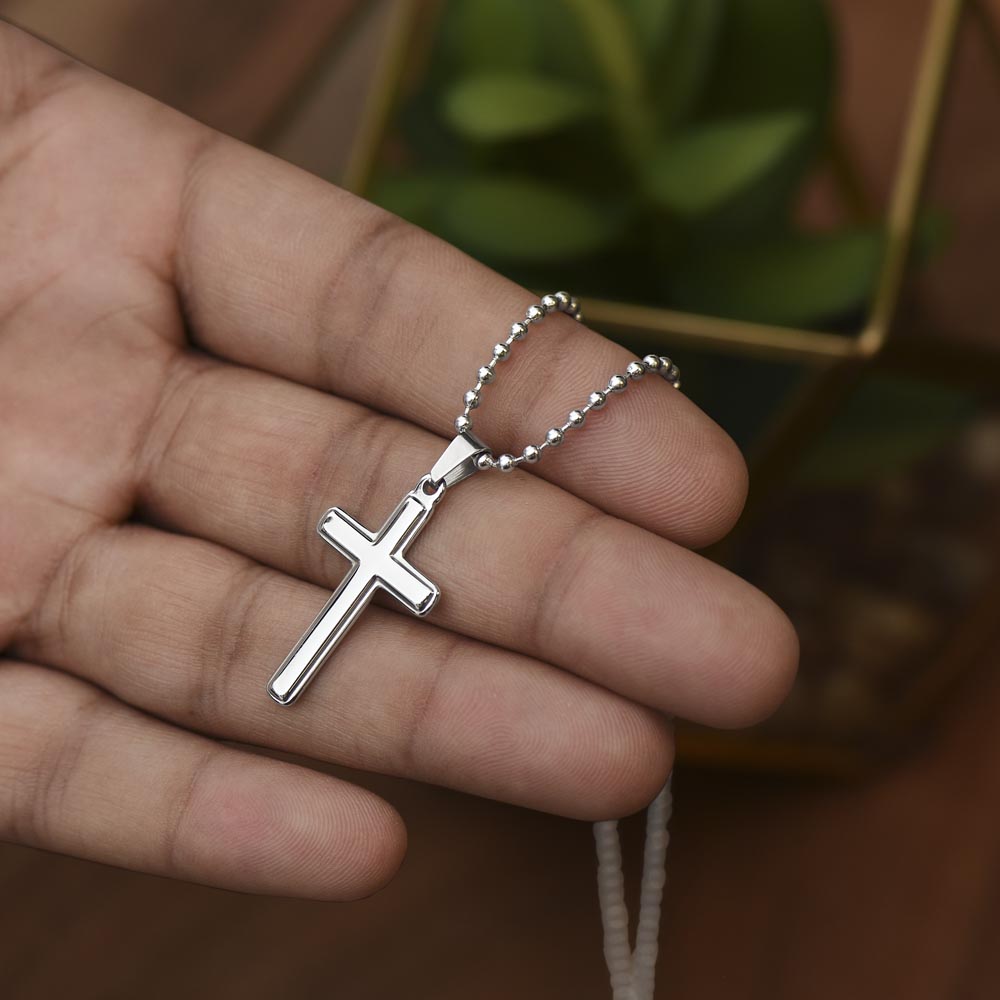 To My Grandpa – Faith & Love Cross Necklace | Christian Gift for Grandpa