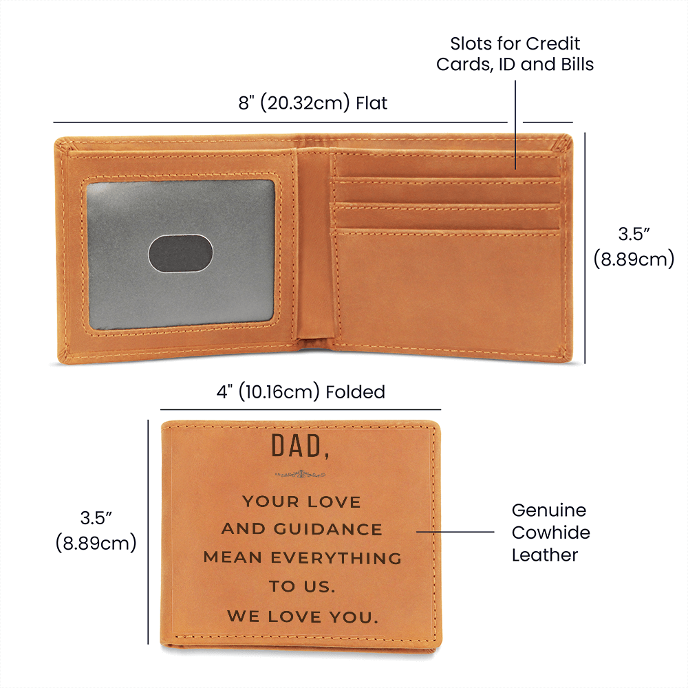 Personalized Leather Wallet for Dad – Meaningful Father's Day Gift from Kids