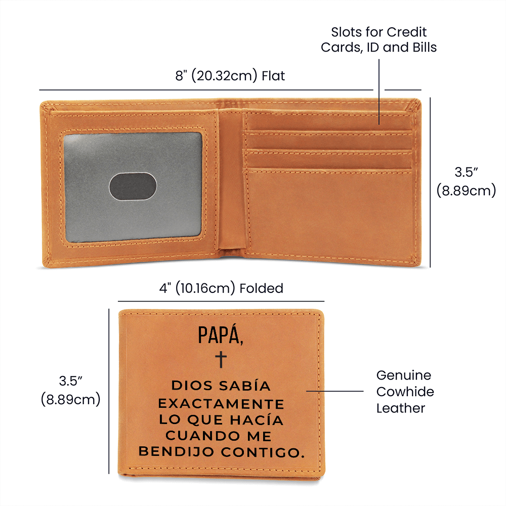 Cartera de Cuero Personalizada para Papá – Regalo Cristiano para el Día del Padre