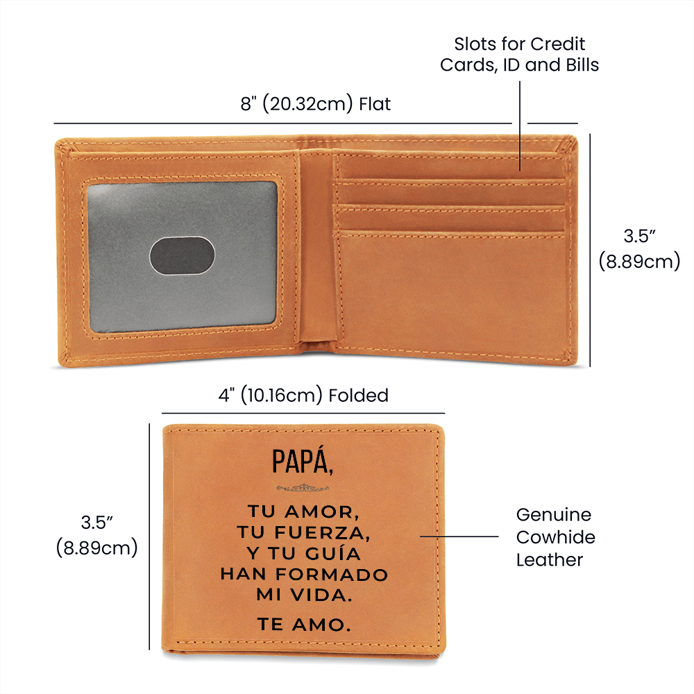Cartera Personalizada de Cuero para Papá – Regalo Significativo de un Hijo(a)