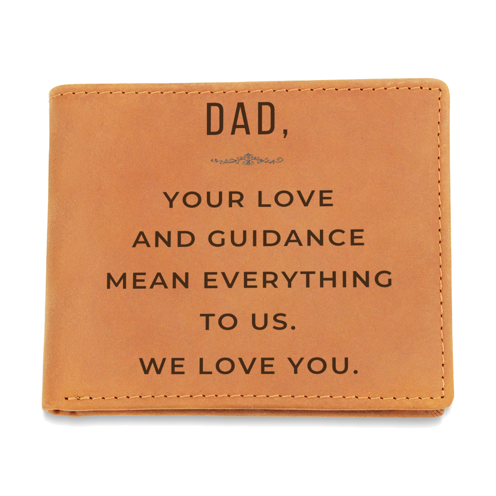Personalized Leather Wallet for Dad – Meaningful Father's Day Gift from Kids