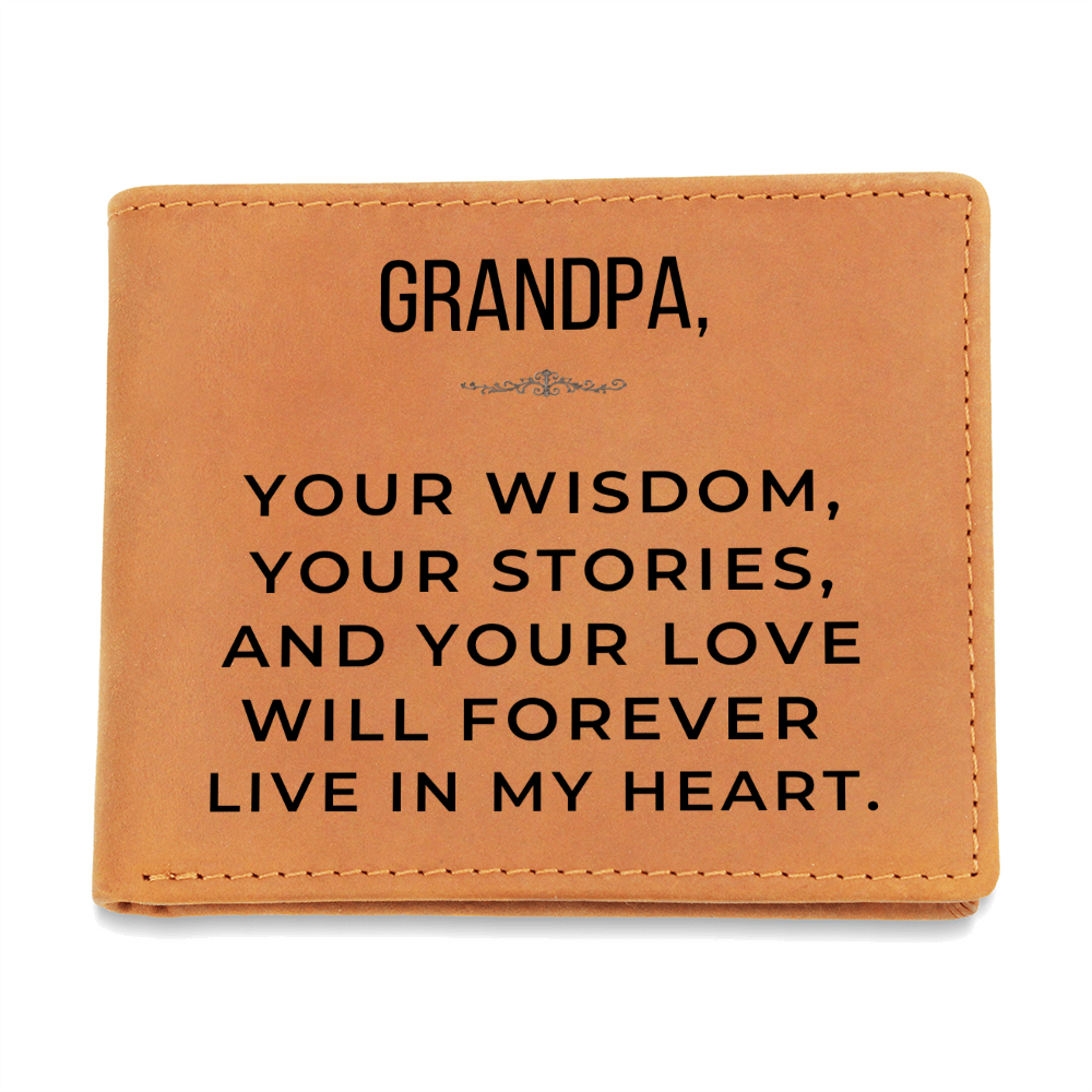 Personalized Leather Wallet for Grandpa – Sentimental Gift He'll Treasure