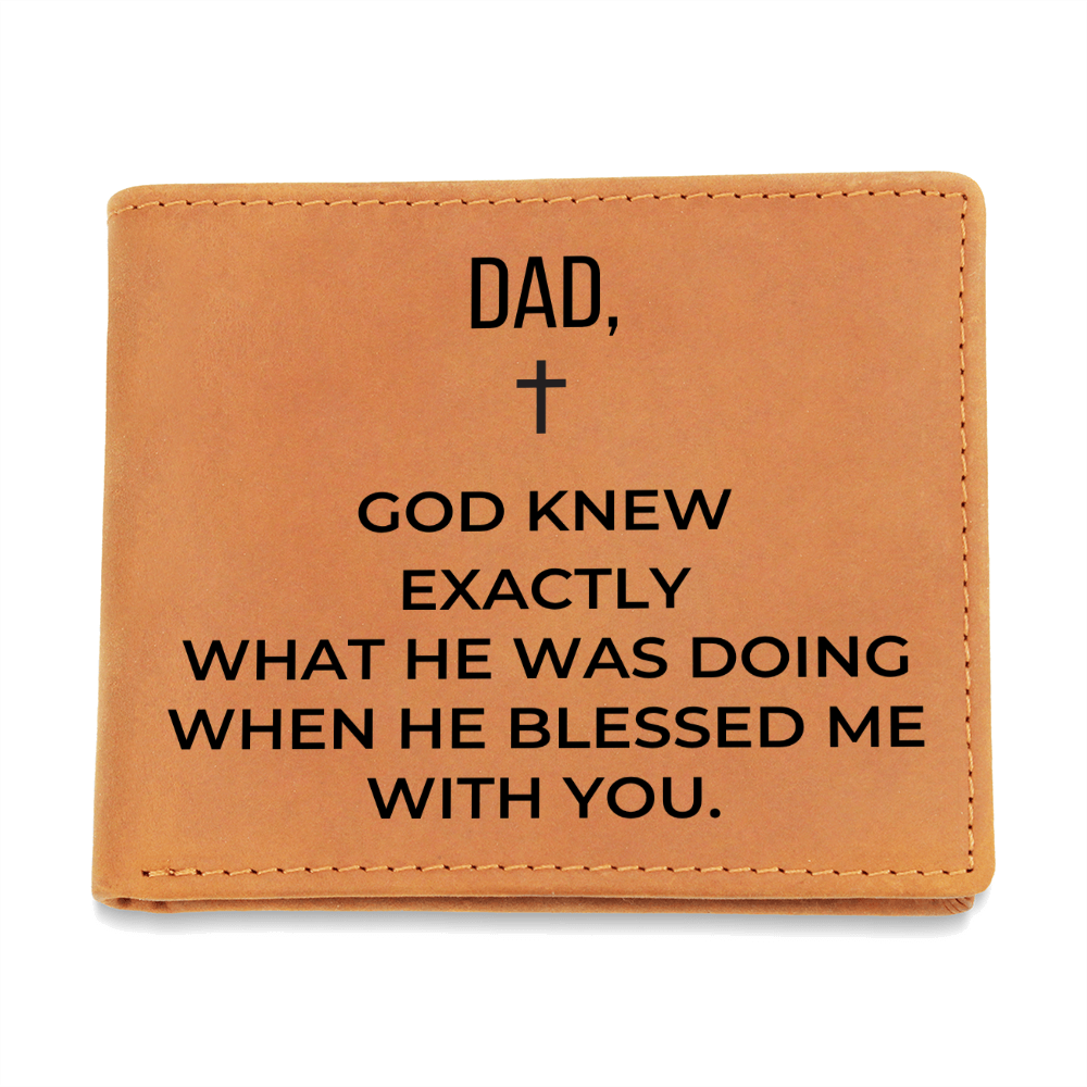 Personalized Leather Wallet for Dad – Faith-Based Father's Day Gift