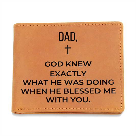 Personalized Leather Wallet for Dad – Faith-Based Father's Day Gift