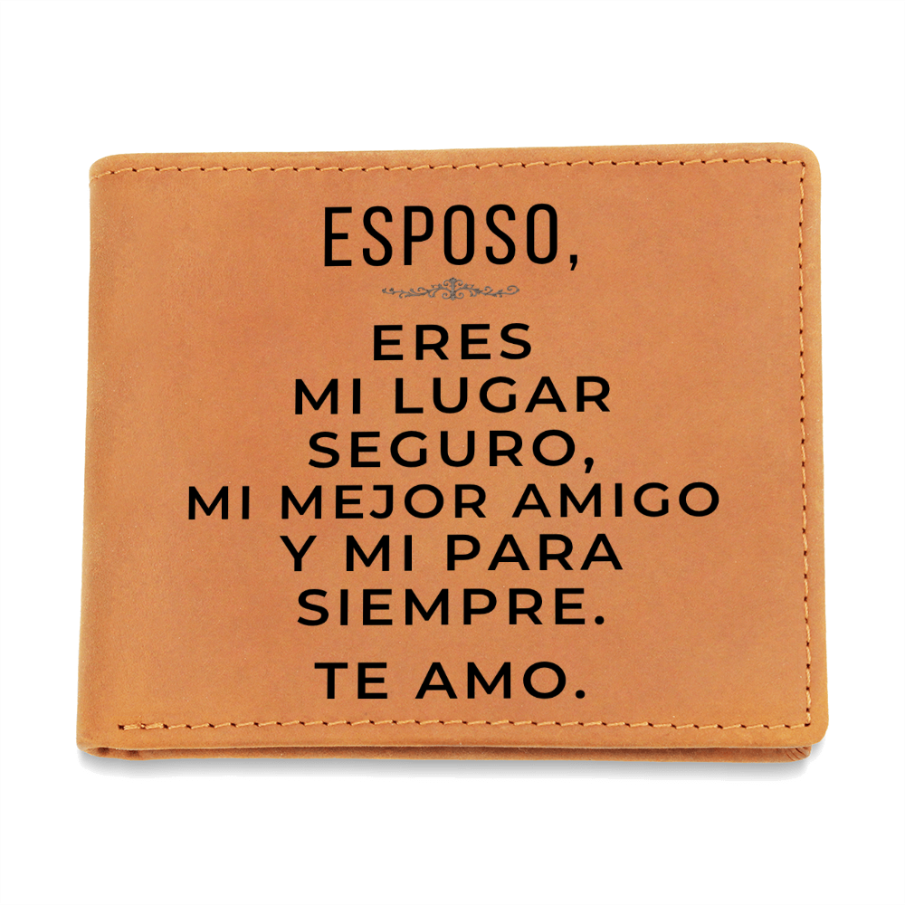 Cartera de Cuero Personalizada para Esposo – Regalo Romántico para Él