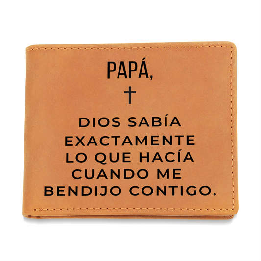 Cartera de Cuero Personalizada para Papá – Regalo Cristiano para el Día del Padre