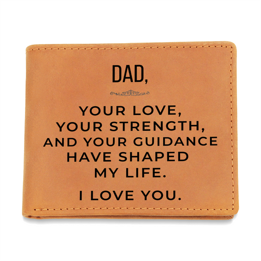 Personalized Leather Wallet for Dad – Meaningful Gift from a Child