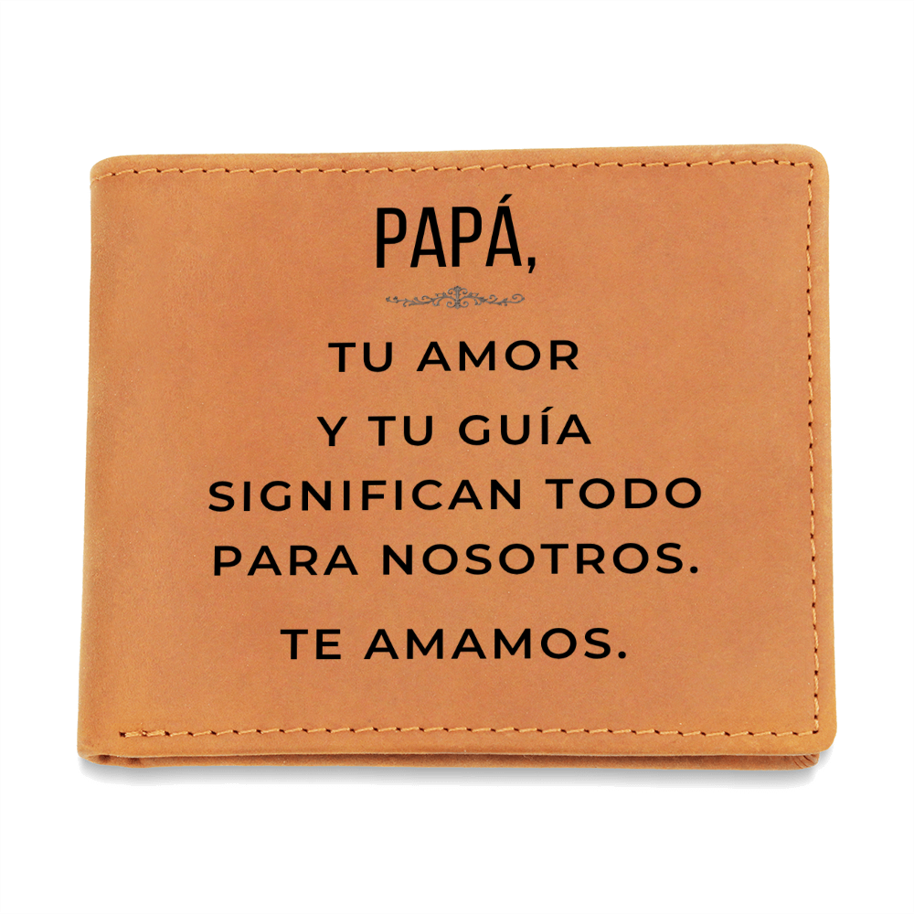 Cartera de Cuero Personalizada para Papá – Regalo Significativo del Día del Padre de Parte de los Hijos