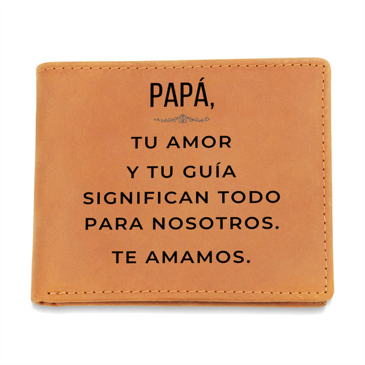 Cartera de Cuero Personalizada para Papá – Regalo Significativo del Día del Padre de Parte de los Hijos