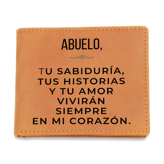 Cartera de Cuero Personalizada para Abuelo – Regalo Sentimental que Atesorará