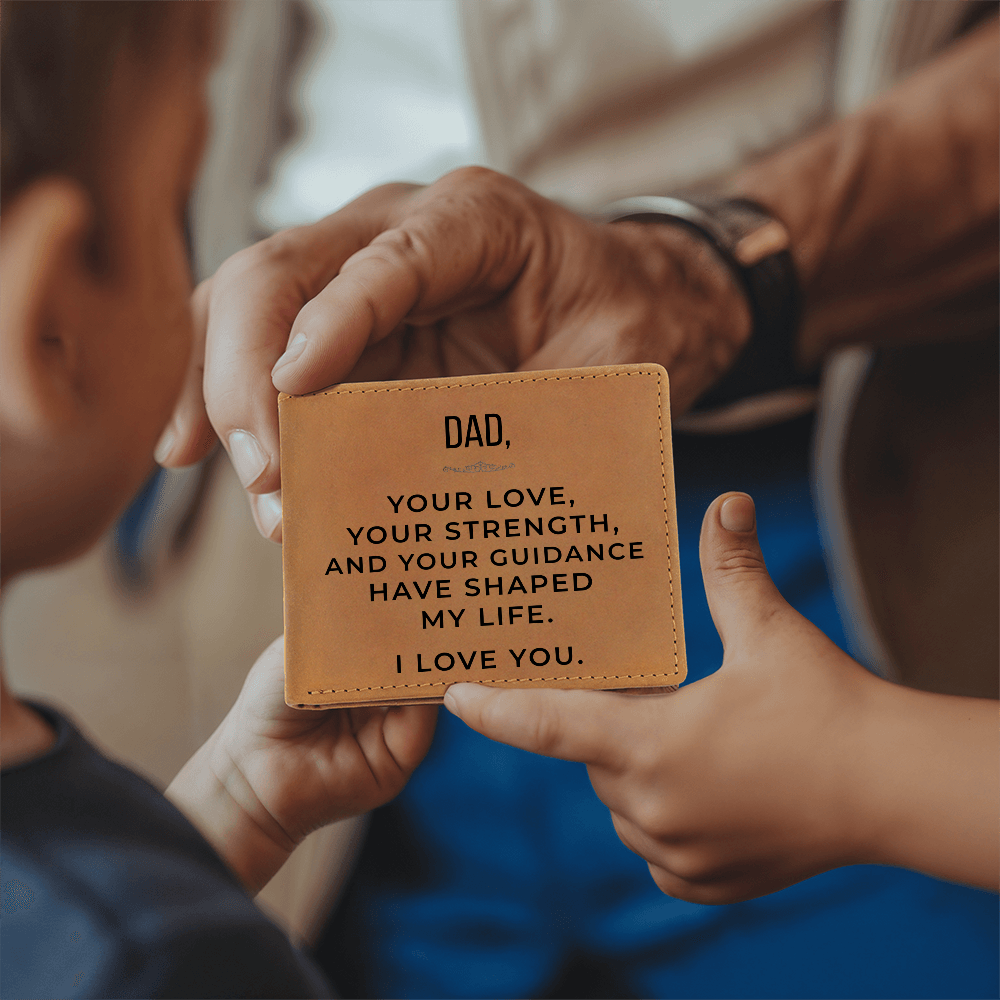 Personalized Leather Wallet for Dad – Meaningful Gift from a Child