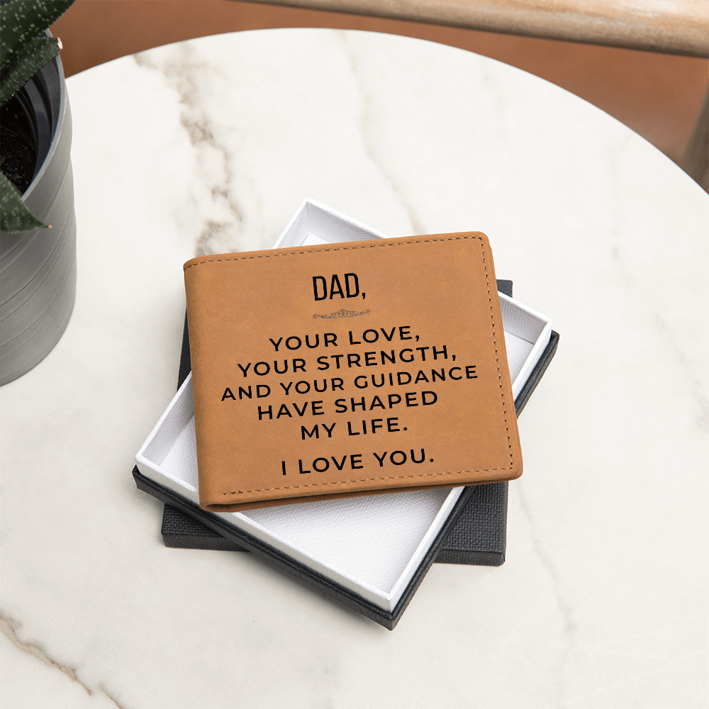Personalized Leather Wallet for Dad – Meaningful Gift from a Child