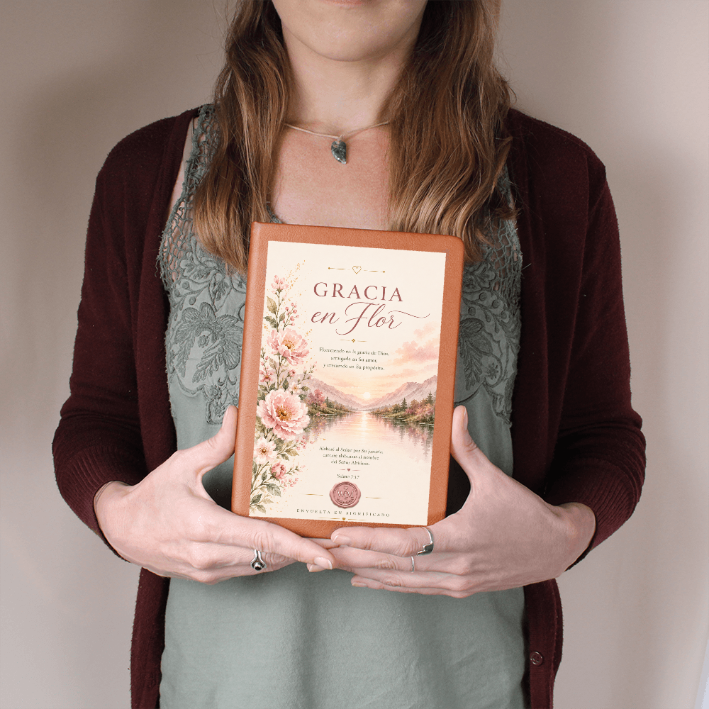 Gracia en Flor | Un Diario de Fe para Crecer en la Gracia de Dios (Diario de Cuero Vegano)