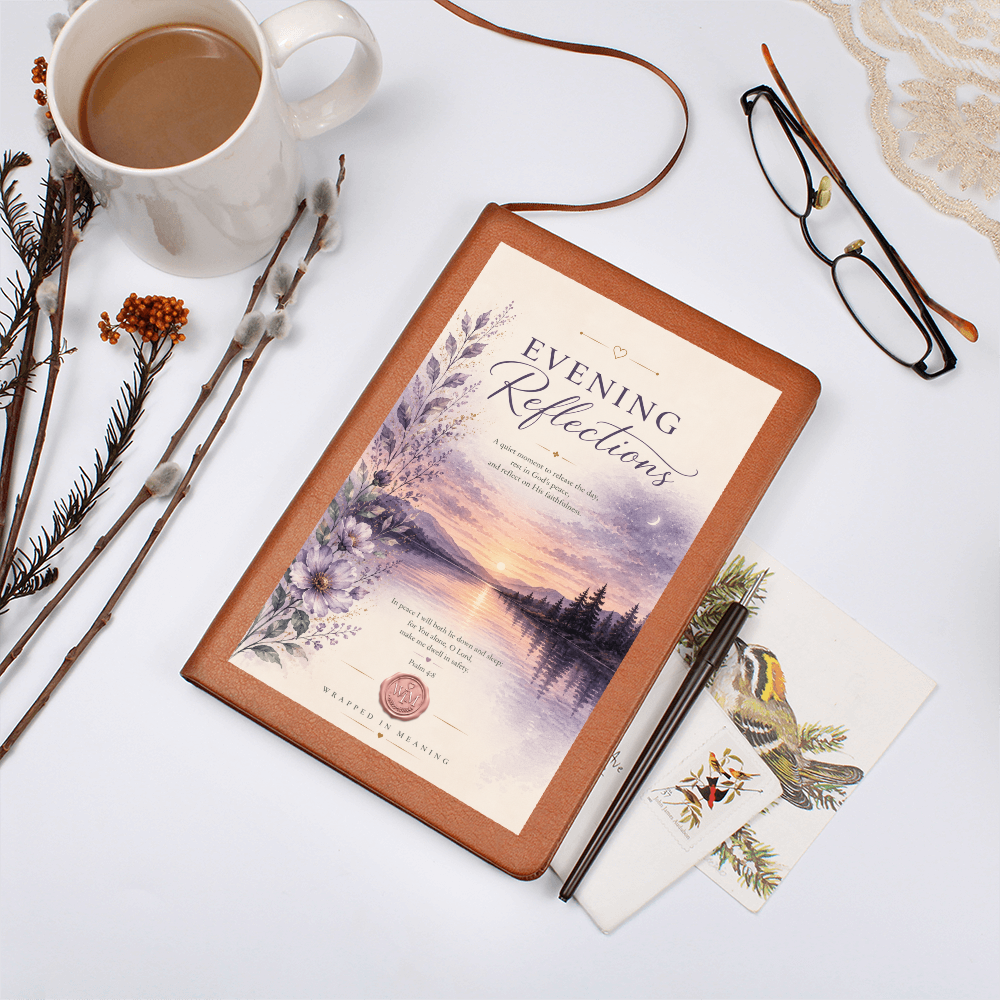 Evening Reflections | A Faith Journal for Peaceful Evenings & Trusting God (Soft Leather Journal)