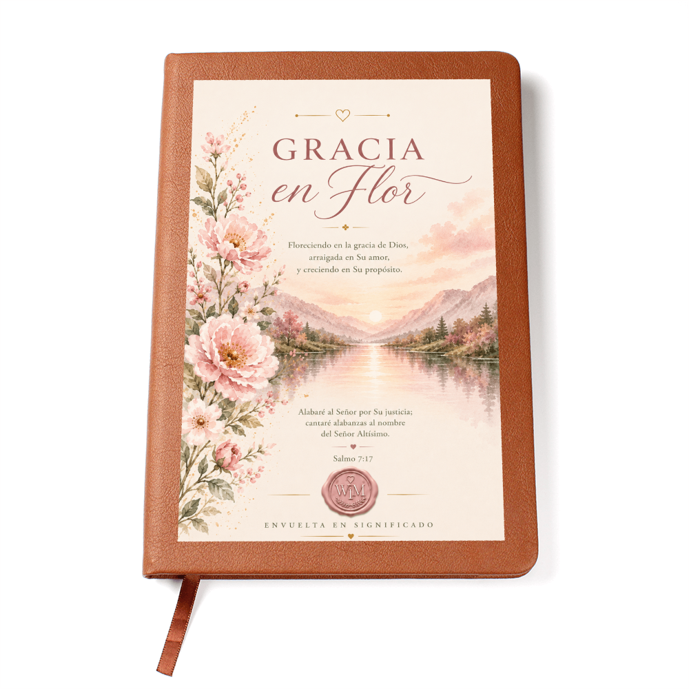 Gracia en Flor | Un Diario de Fe para Crecer en la Gracia de Dios (Diario de Cuero Vegano)