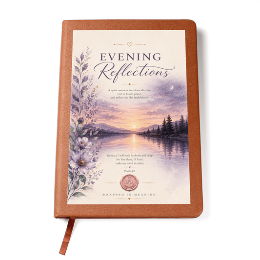 Evening Reflections | A Faith Journal for Peaceful Evenings & Trusting God (Soft Leather Journal)