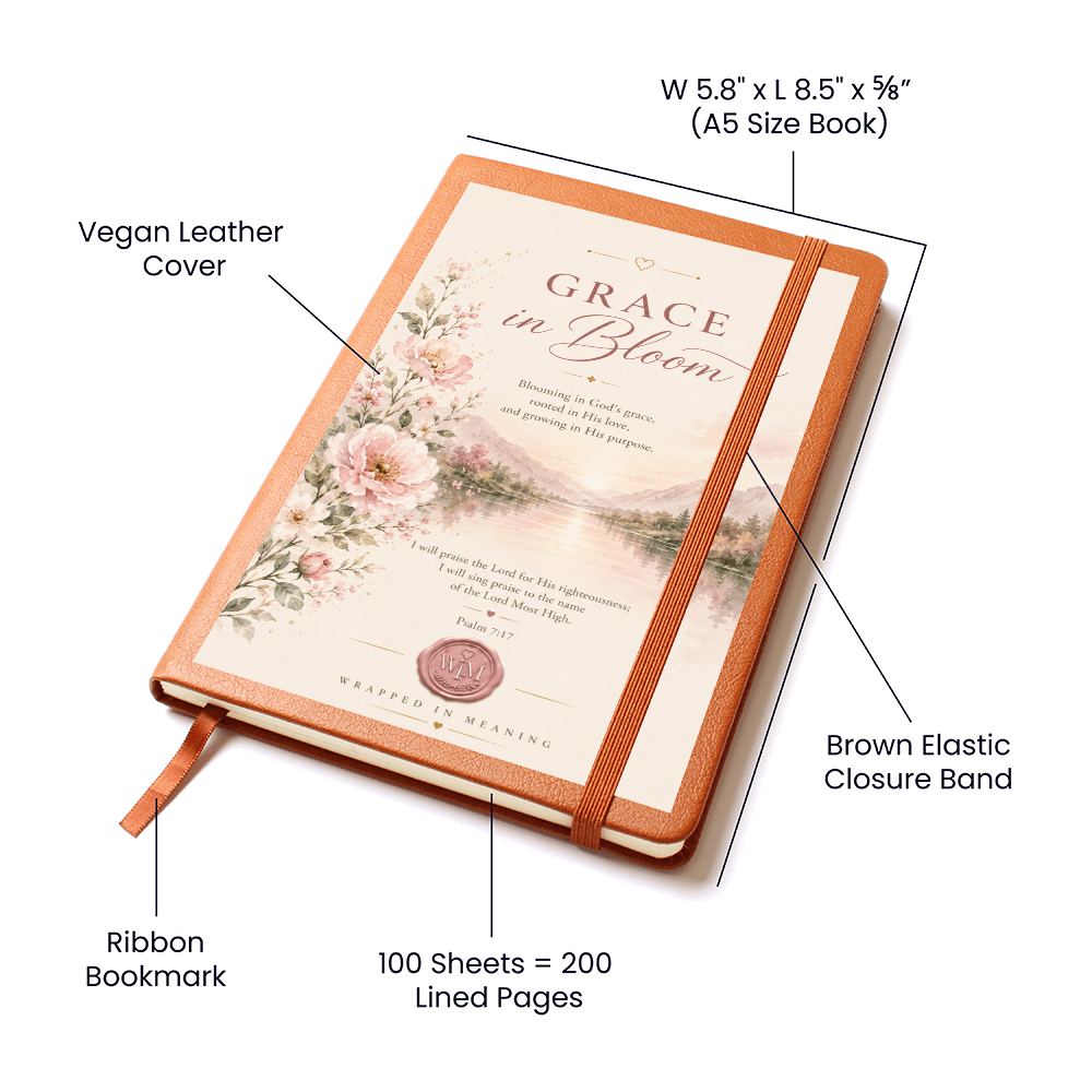 Grace in Bloom | A Faith Journal for Growing in God's Grace (Soft Leather Journal)