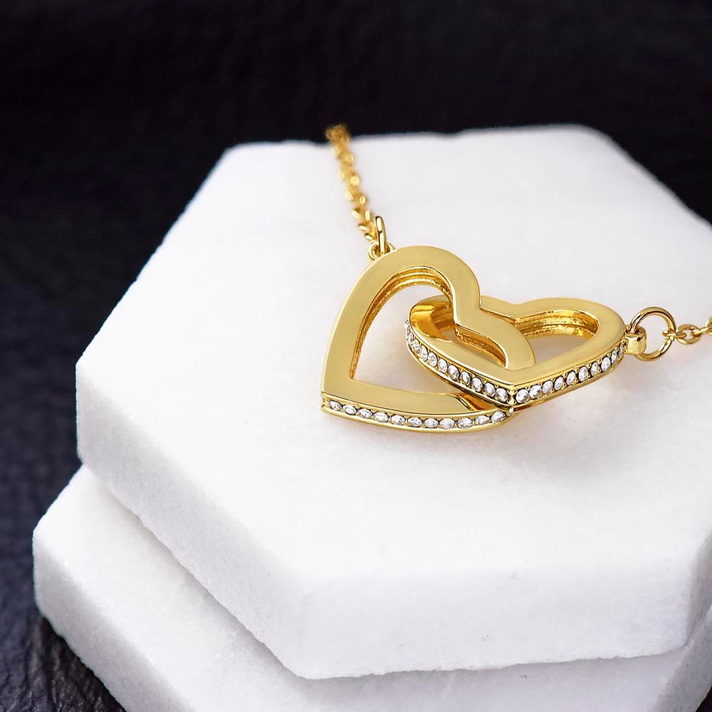 Interlocking Hearts Necklace | A Piece of My Heart | Sister Gift