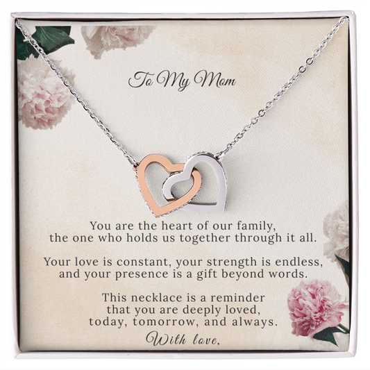 Interlocking Hearts Necklace – A Bond That Lasts Forever | Mom Gift
