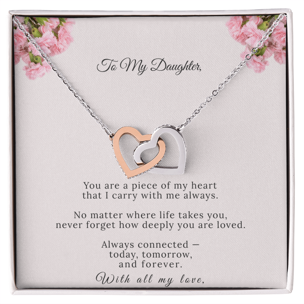 Interlocking Hearts Necklace – Always Connected | Daughter Gift