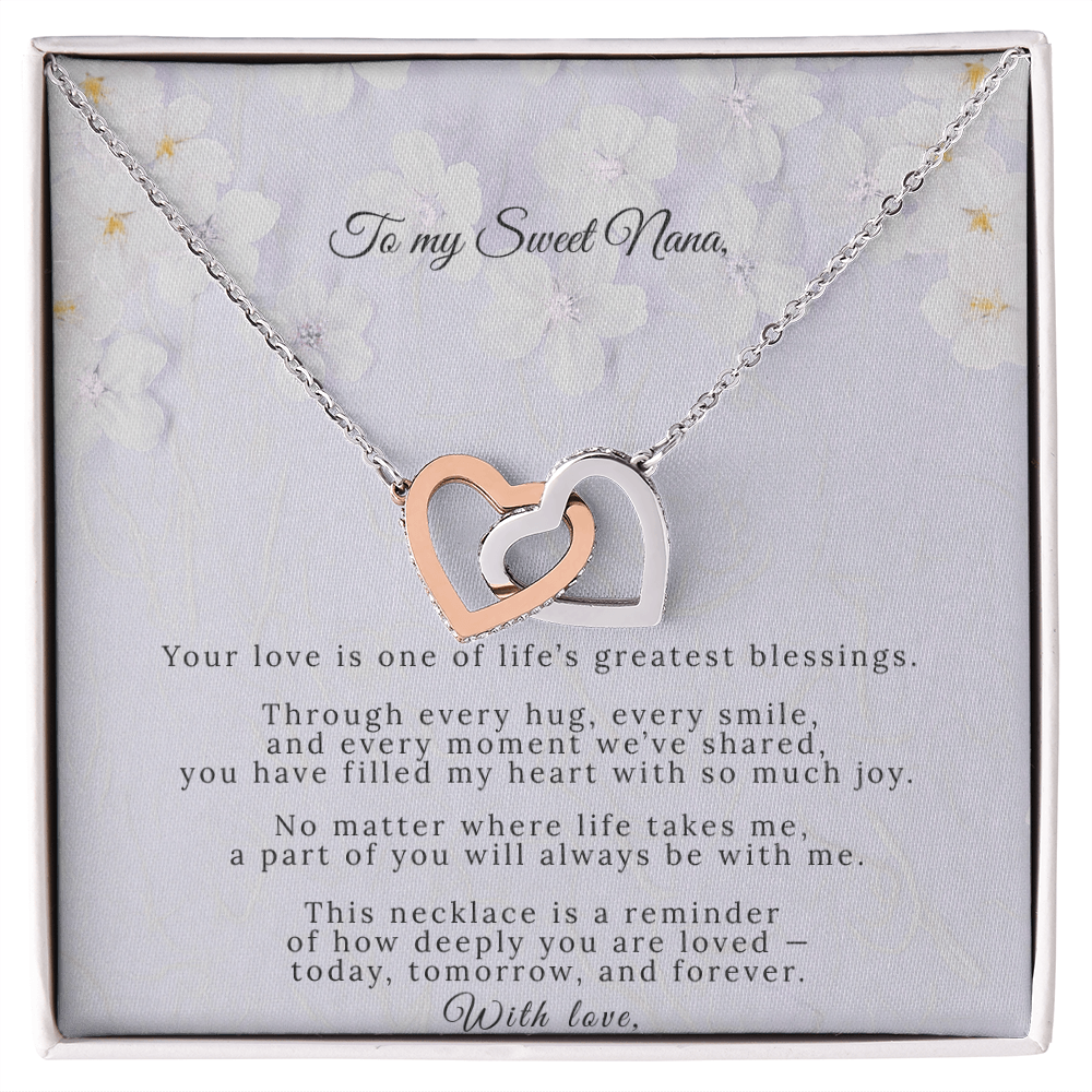 Interlocking Hearts Necklace | A Love Like No Other | Nana Gift