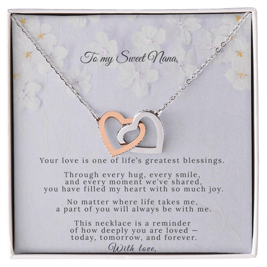Interlocking Hearts Necklace | A Love Like No Other | Nana Gift