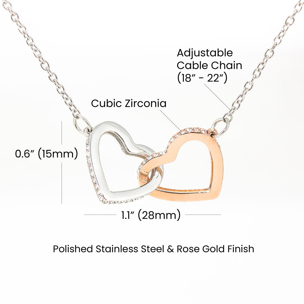 Interlocking Hearts Necklace | Regalo Para Abuelita | Un Amor Para Siempre