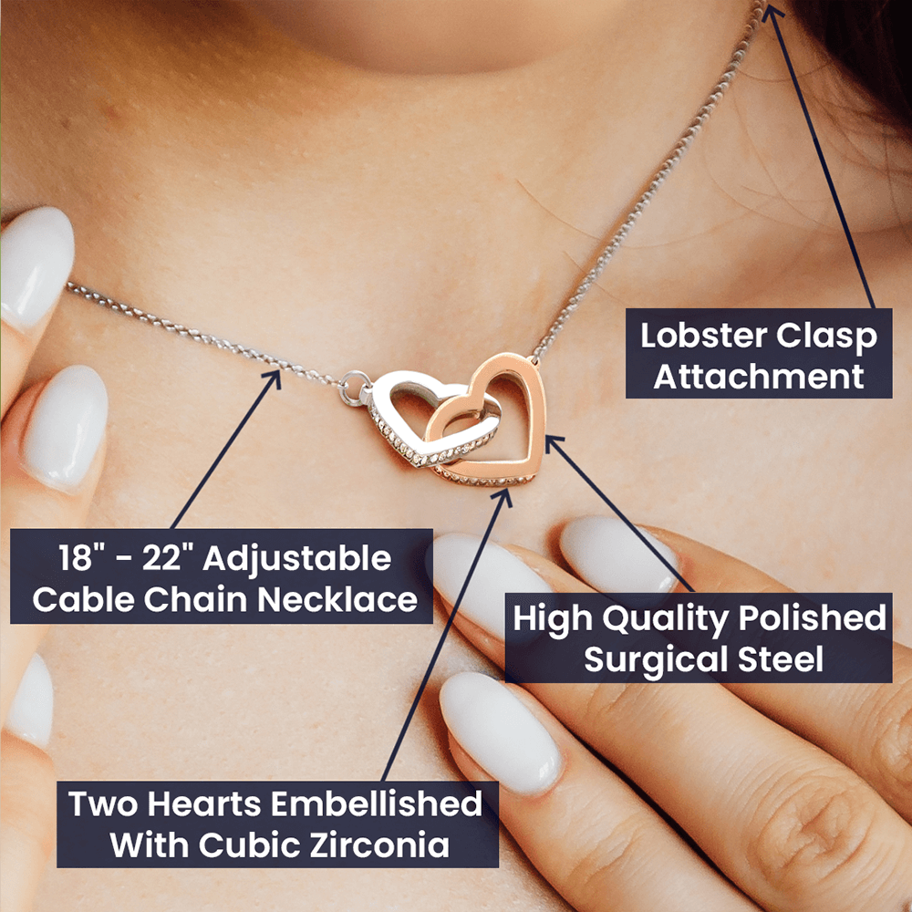 Interlocking Hearts Necklace – Always Connected | Daughter Gift