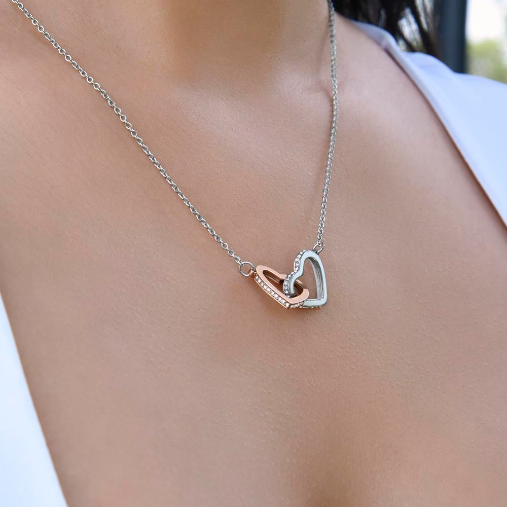 Interlocking Hearts Necklace – Welcome to Our Family | Daughter-in-Law Gift