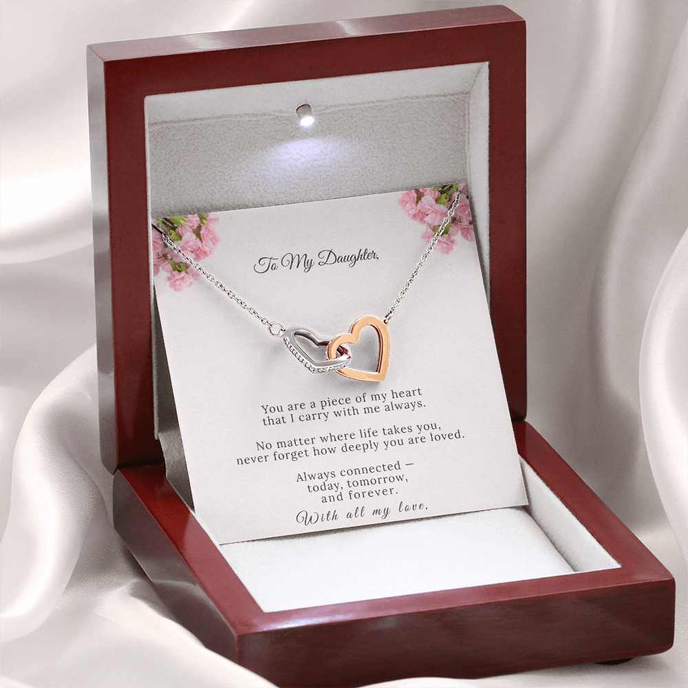 Interlocking Hearts Necklace – Always Connected | Daughter Gift
