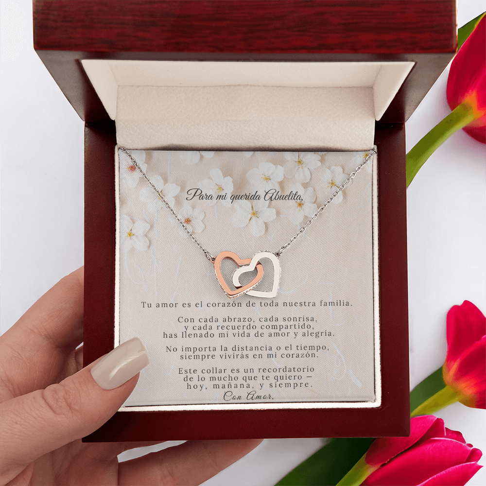 Interlocking Hearts Necklace | Regalo Para Abuelita | Un Amor Para Siempre