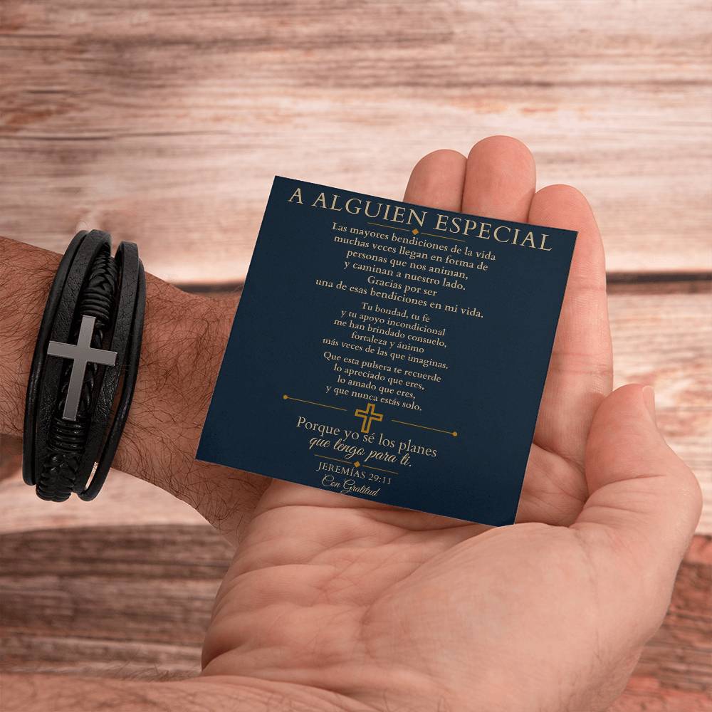 Pulsera de Cruz para Alguien Especial Regalo Personalizado Inspirado en la Fe