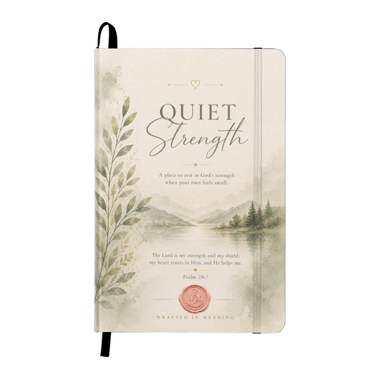 Quiet Strength Journal | Christian Prayer & Reflection Journal | Wrapped In Meaning