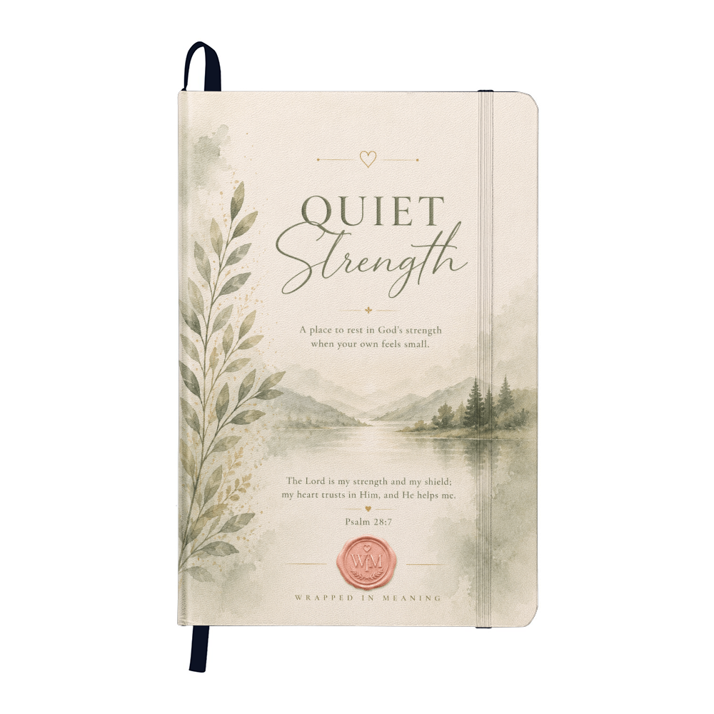 Quiet Strength Journal | Christian Prayer & Reflection Journal | Wrapped In Meaning